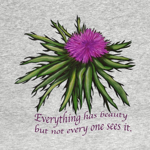 Thistle flower by PaintingsbyArlette